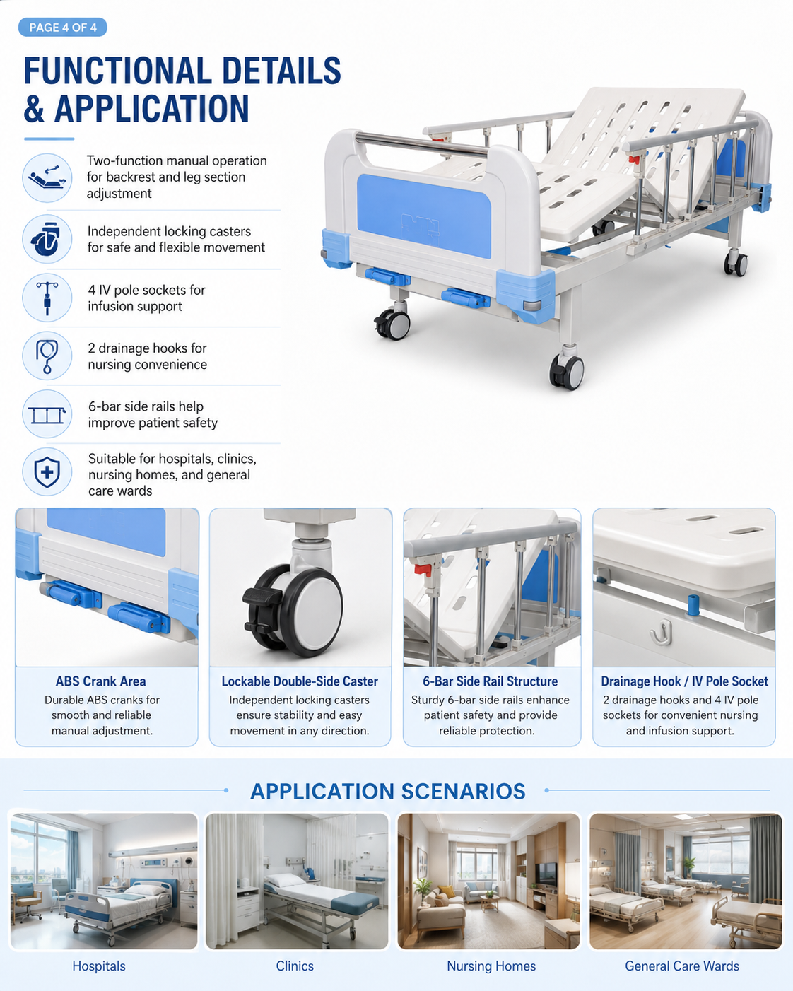 Detailed description of the composite headrest dual-function manual hospital bed mattress design (4).png