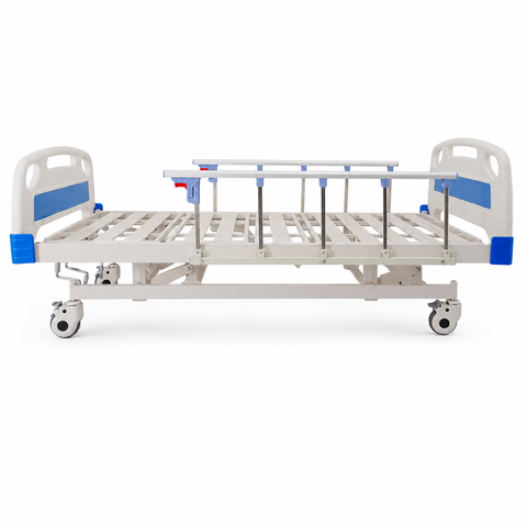 Three-Function Manual Bed With Aluminum Alloy Guardrails