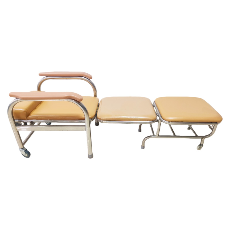 Brown Stainless Steel Attendant Chair