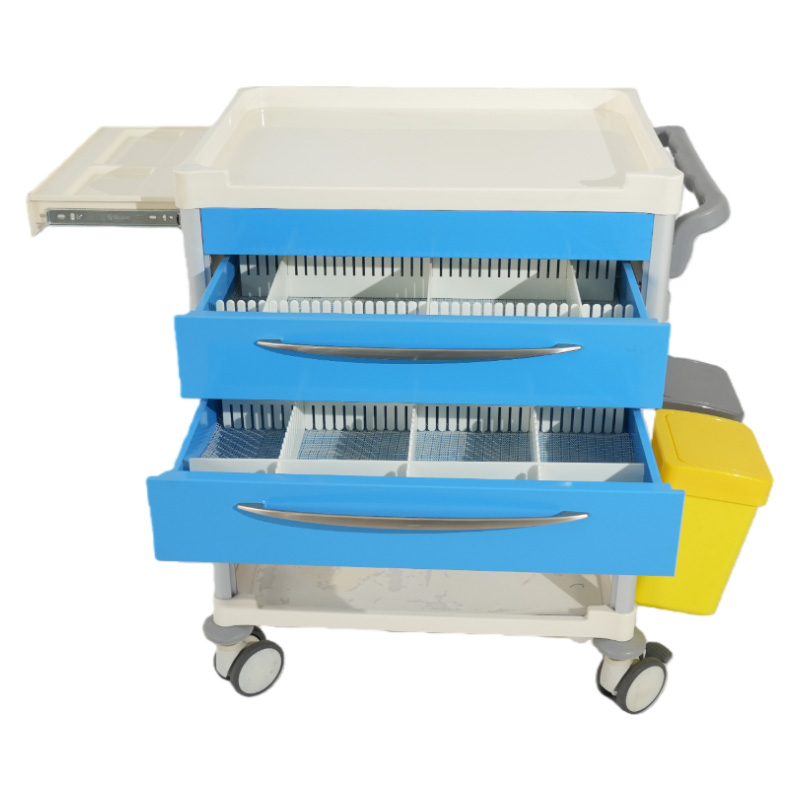 Two Drawer Blue Treatment Trolley