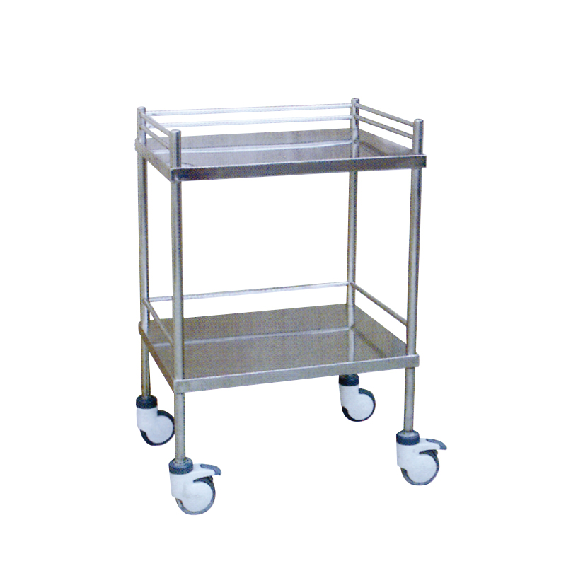 Stainless Steel Double-Layer Instrument Cart