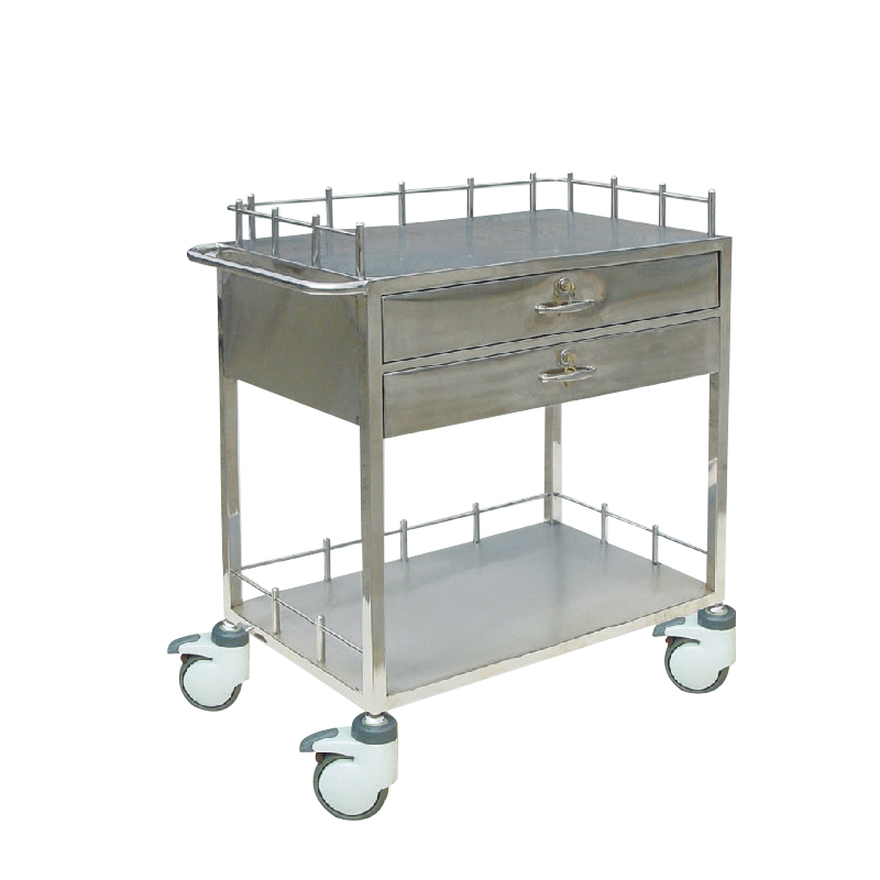 Stainless Steel 120-Compartment Oral Medication Cart