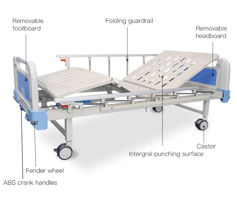 Composite Headboard Two-Function Manual Hospital Bed (3).jpg
