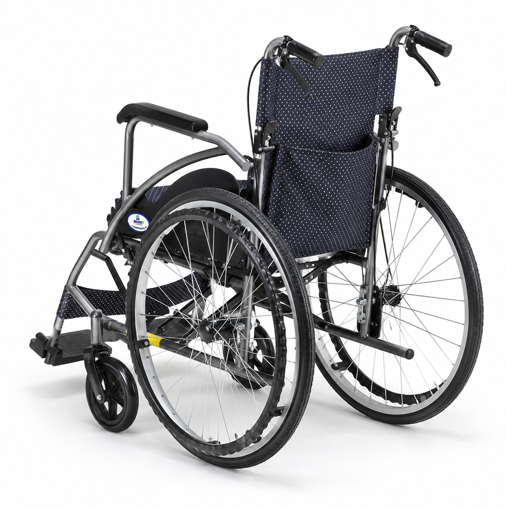 Folding Backrest Manual Wheelchair with Large Rear Wheels