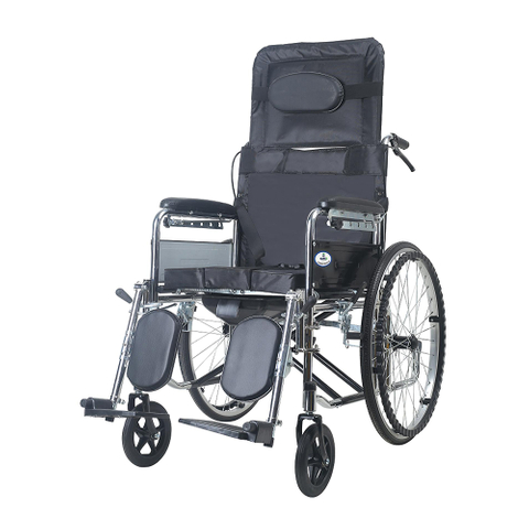 Chrome-Plated Full Reclining Wheelchair