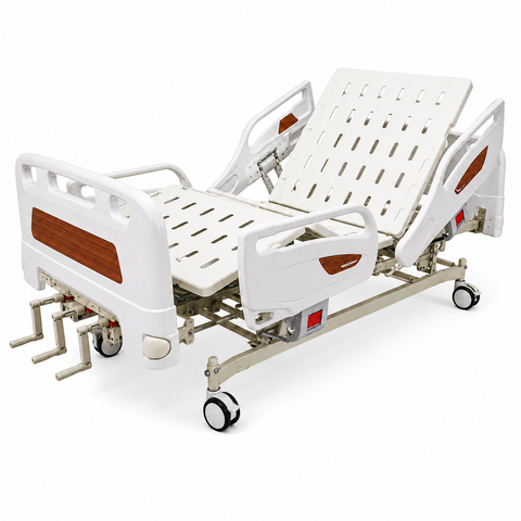 Three-Function Manual Bed With Abs Guardrails