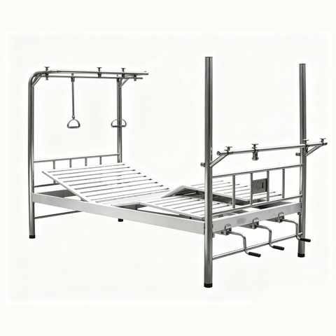Stainless Steel Bed Frame with Three Movable Supports for Orthopedic Traction Bed