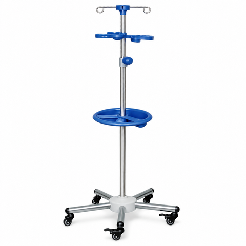 Stainless Steel IV Stand with Tray