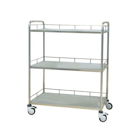 Stainless Steel Three-Layer Trolley