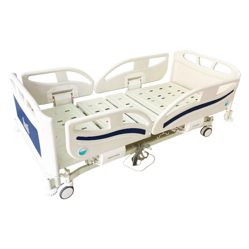 Three-Function Electic Hospital Bed With Grey Bedhead
