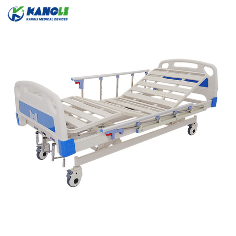 Three-Function Manual Bed With Aluminum Alloy Guardrails