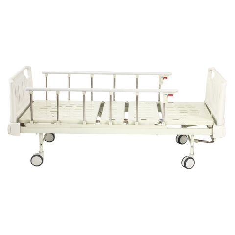 Two-Function Center Brake Manual Hospital Bed With Square Headboard