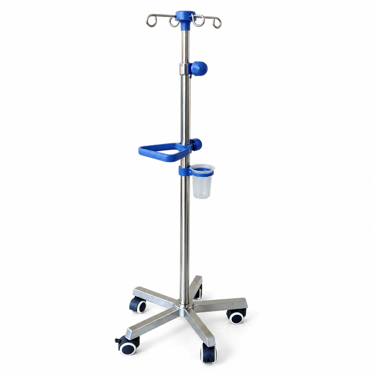Stainless Steel IV Stand with Tray